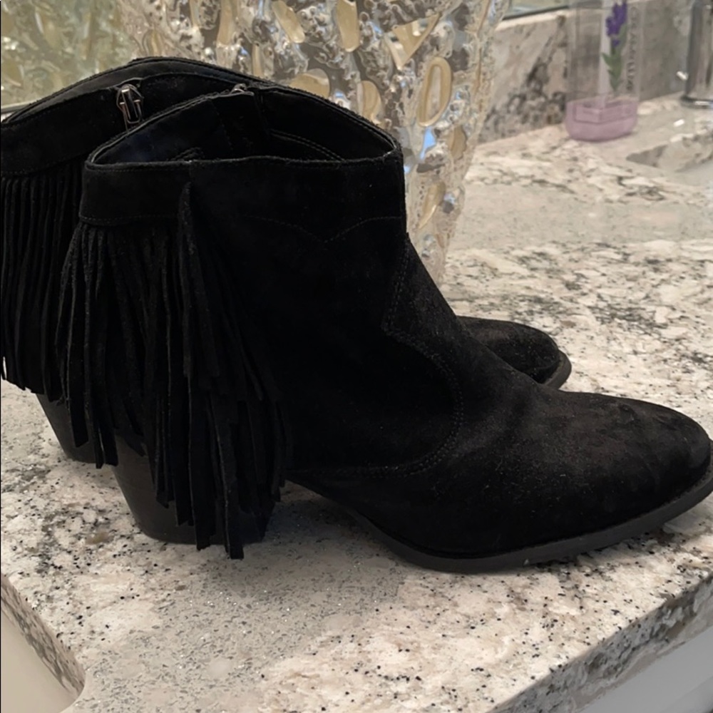 Marc fisher fringe booties